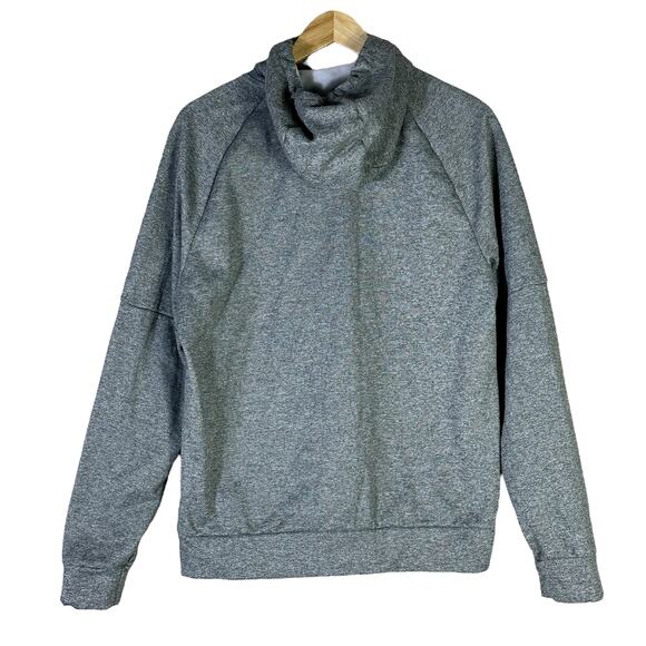 Nike Therma-FIT Hoodie Mens M Gray Pullover Pocket Zip Sleeve Tech Streetwear - Picture 4 of 9